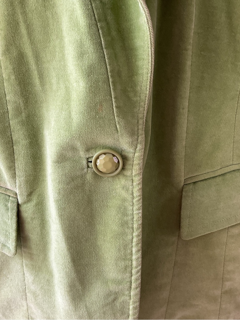 Caslon Nordstrom Lime Green Blazer Jacket 1X Plus Cotton Stretch Single Button - Picture 2 of 9